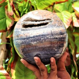 Shop Rainforest Jasper Stones & Crystals! Large 170MM 17CM Natural Geode Sonoran Dendritic Jasper Rhyolite Stone Healing Metaphysical Power Aura Sphere Ball | Natural genuine stones & crystals in various shapes & sizes. Buy raw cut, tumbled, or polished gemstones for making jewelry or crystal healing energy vibration raising reiki stones. #crystals #gemstones #crystalhealing #crystalsandgemstones #energyhealing #affiliate #ad