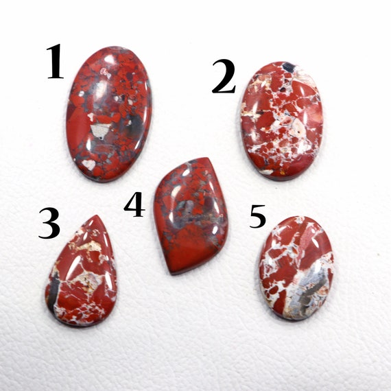 Red Jasper Cabochon: Brecciated Gemstone For Jewelry Making
