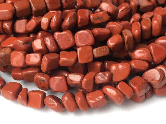 15.5" 3~5mm Natural Red Jasper Pebbles Beads, Small Red Jasper Pebbles, Red Jasper Potato Beads, Small Nugget Beads