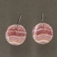 Rhodochrosite And Sterling Silver Earrings Handmade By Chris Hay | Natural genuine Gemstone jewelry. Buy crystal jewelry, handmade handcrafted artisan jewelry for women.  Unique handmade gift ideas. #jewelry #beadedjewelry #beadedjewelry #gift #shopping #handmadejewelry #fashion #style #product #jewelry #affiliate #ad