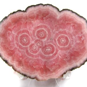Shop Raw & Rough Rhodochrosite Stones! AWESOME Rhodochrosite Stalactite Cluster Slice Specimen –Double polished! Amazing outer rind! SIX inner stalactites! | Natural genuine stones & crystals in various shapes & sizes. Buy raw cut, tumbled, or polished gemstones for making jewelry or crystal healing energy vibration raising reiki stones. #crystals #gemstones #crystalhealing #crystalsandgemstones #energyhealing #affiliate #ad