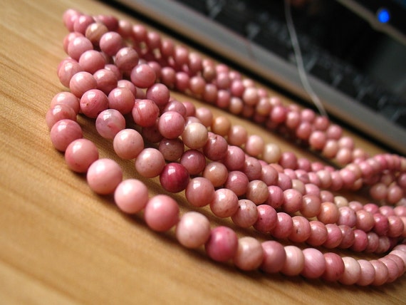 Natural Rhodonite Beads Round Pink Rhodonite Gemstone Beads 6mm Bracelet Beads Necklace Beads Bulk Wholesale
