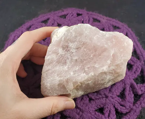 Xl Rose Quartz Crystal Large Raw Stones Crystals Rough Chunk Piece Love Heart Chakra Light Pink Namibia Cabbing Lapidary
