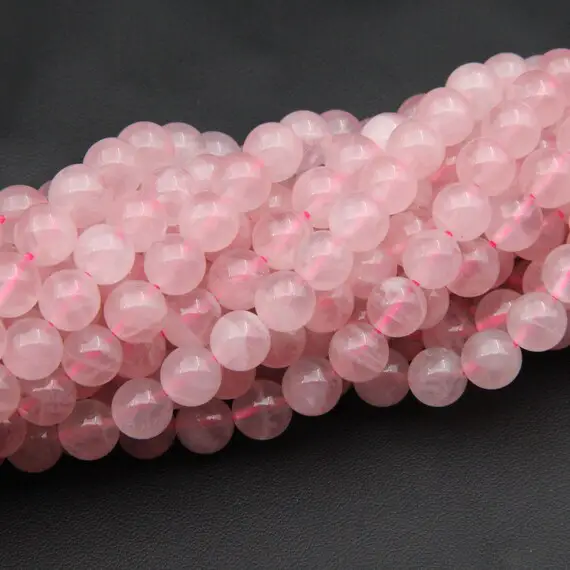 Madagascar Rose Quartz Beads,6mm 8mm 10mm Round Beads,good Quality Rose Quartz Gemstone Beads,loose Beads,jewelry Gemstone Wholesale Beads.