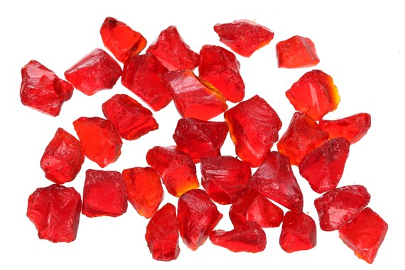 Small Raw Ruby Colored Quartz Pieces, Rough Ruby Quartz, Genuine Uncut Ruby Manufactured Quartz Crystal, Bulk Raw Gemstone, Srubyq001
