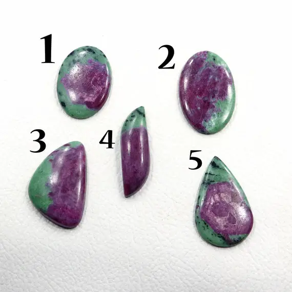 Ruby Zoisite- Ruby In Zoisite- Anyolite- Ruby Zoisite Cabochon Stone- Healing Crystal Gemstone- Ruby Stone- Heart Chakra Crystal