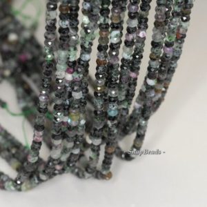 Shop Ruby Zoisite Beads! 4x3mm Dark Ruby Zoisite Gemstone Grade B Faceted Rondelle Loose Beads 7.5 inch Half Strand (90192081-341) | Natural genuine beads Ruby Zoisite beads for beading and jewelry making.  #jewelry #beads #beadedjewelry #diyjewelry #jewelrymaking #beadstore #beading #affiliate #ad