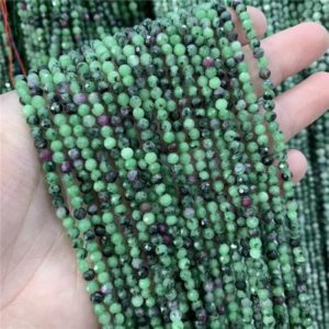 Shop Ruby Zoisite Faceted Beads! 2x4mm Natural Gemstone Quartz Agate Square Nugget Beads,Gemstone Rectangle Loose DIY Beads Supply,one strand 15" | Natural genuine faceted Ruby Zoisite beads for beading and jewelry making.  #jewelry #beads #beadedjewelry #diyjewelry #jewelrymaking #beadstore #beading #affiliate #ad