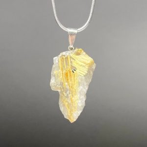 Rutilated Quartz Pendant Necklace, Rutilated Quartz Crystal Pendant with Chain | Natural genuine Rutilated Quartz pendants. Buy crystal jewelry, handmade handcrafted artisan jewelry for women.  Unique handmade gift ideas. #jewelry #beadedpendants #beadedjewelry #gift #shopping #handmadejewelry #fashion #style #product #pendants #affiliate #ad