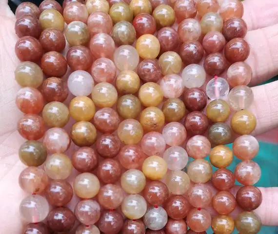 Natural Mix Rutile Quartz Round Beads,6mm 8mm 10mm 12mm Mix Rutile Quartz Beads Wholesale Supply ,one Strand 15",rutilated Quartz Beads