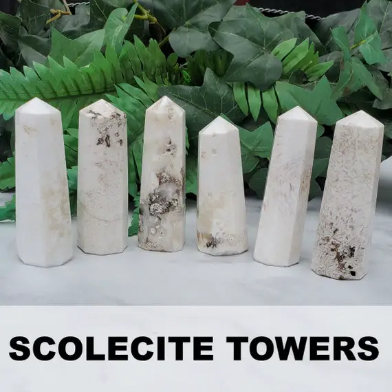 Scolecite Crystal Tower, Metaphysical Rebalancing Stone, Scolecite Healing Crystal, Third Eye And Crown Chakra Stone, High Vibration Crystal