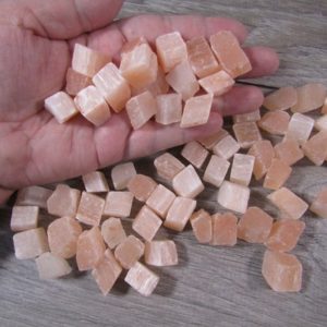 Shop Raw & Rough Selenite Stones! Orange Selenite Raw 0.5 inch Chunk SL10 | Natural genuine stones & crystals in various shapes & sizes. Buy raw cut, tumbled, or polished gemstones for making jewelry or crystal healing energy vibration raising reiki stones. #crystals #gemstones #crystalhealing #crystalsandgemstones #energyhealing #affiliate #ad