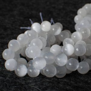 Shop Selenite Beads! High Quality Grade A Natural Selenite (Satin Spar) Semi-precious Gemstone Round Beads – 6mm, 8mm, 10mm, 12mm sizes – 15.5" strand | Natural genuine round Selenite beads for beading and jewelry making.  #jewelry #beads #beadedjewelry #diyjewelry #jewelrymaking #beadstore #beading #affiliate #ad