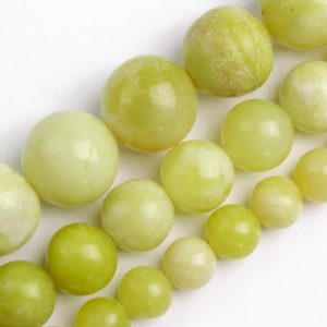 Serpentine Jade Beads Genuine Natural Grade AAA Gemstone Yellow Green Round Loose Beads 6MM 8MM 10MM Bulk Lot Options | Natural genuine round Serpentine beads for beading and jewelry making.  #jewelry #beads #beadedjewelry #diyjewelry #jewelrymaking #beadstore #beading #affiliate #ad