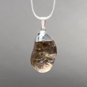 Smoky Quartz Gemstone Pendant with Chain | Natural genuine Smoky Quartz pendants. Buy crystal jewelry, handmade handcrafted artisan jewelry for women.  Unique handmade gift ideas. #jewelry #beadedpendants #beadedjewelry #gift #shopping #handmadejewelry #fashion #style #product #pendants #affiliate #ad