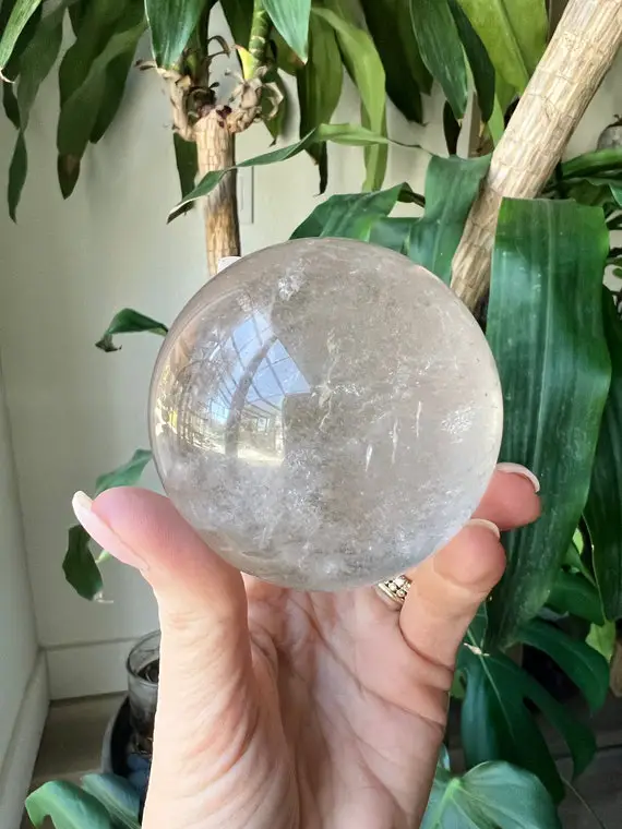 Smoky Quartz Sphere, Helps Depression,  Greiving Stone, Courage