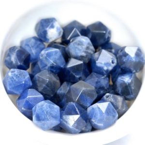 Shop Sodalite Faceted Beads! 8MM Blue Sodalite Beads Star Cut Faceted Grade AAA Genuine Natural Gemstone Loose Beads 14.5" LOT 1,3,5,10 and 50 (80005159-M17) | Natural genuine faceted Sodalite beads for beading and jewelry making.  #jewelry #beads #beadedjewelry #diyjewelry #jewelrymaking #beadstore #beading #affiliate #ad