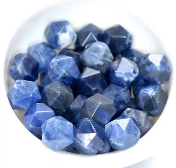 8mm Blue Sodalite Beads Star Cut Faceted Grade Aaa Genuine Natural Gemstone Loose Beads 14.5" Lot 1,3,5,10 And 50 (80005159-m17)