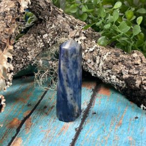 Shop Sodalite Points & Wands! Sodalite Crystal Point – Reiki Charged – Powerful Energy – Crystal Generator – Speak Your Truth – Throat Chakra – Spiritual Awakening | Natural genuine stones & crystals in various shapes & sizes. Buy raw cut, tumbled, or polished gemstones for making jewelry or crystal healing energy vibration raising reiki stones. #crystals #gemstones #crystalhealing #crystalsandgemstones #energyhealing #affiliate #ad