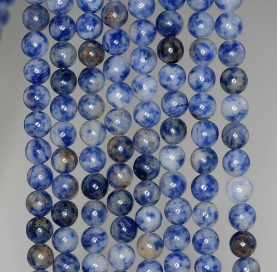 4mm Blueberry Sodalite Gemstone Blue Round Loose Beads 15.5 Inch Full Strand Lot 1,2,6,12 And 50 (90184131-356)