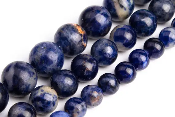African Sodalite Beads Genuine Natural Grade Aa Gemstone Round Loose Beads 6mm 8mm 10mm Bulk Lot Options