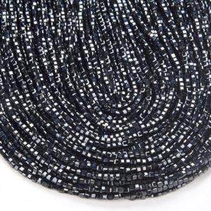 Shop Spinel Faceted Beads! 2MM Natural Black Spinel Gemstone Grade AAA Micro Faceted Diamond Cut Cube Loose Beads BULK LOT 1,2,6,12 and 50 (P42) | Natural genuine faceted Spinel beads for beading and jewelry making.  #jewelry #beads #beadedjewelry #diyjewelry #jewelrymaking #beadstore #beading #affiliate #ad