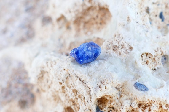 New Find 1.7 Ct Cobalt Blue Spinel Crystal Mineral Specimen - 100% Natural Micromount Specimen