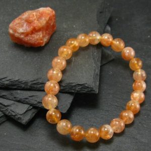 Sunstone Genuine Bracelet ~ 7 Inches  ~ 8mm Round Beads | Natural genuine Sunstone bracelets. Buy crystal jewelry, handmade handcrafted artisan jewelry for women.  Unique handmade gift ideas. #jewelry #beadedbracelets #beadedjewelry #gift #shopping #handmadejewelry #fashion #style #product #bracelets #affiliate #ad