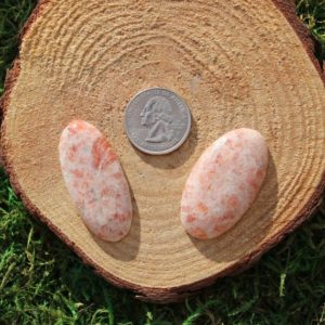 Shop Sunstone Cabochons! Sunstone Cabochon #A-B | Natural genuine stones & crystals in various shapes & sizes. Buy raw cut, tumbled, or polished gemstones for making jewelry or crystal healing energy vibration raising reiki stones. #crystals #gemstones #crystalhealing #crystalsandgemstones #energyhealing #affiliate #ad