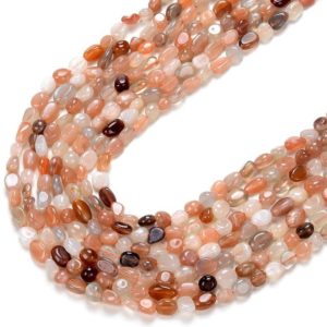 Shop Sunstone Chip & Nugget Beads! 6-8MM Natural Sunstone Gemstone Pebble Nugget Loose Beads BULK LOT 1,2,6,12 and 50 (D185) | Natural genuine chip Sunstone beads for beading and jewelry making.  #jewelry #beads #beadedjewelry #diyjewelry #jewelrymaking #beadstore #beading #affiliate #ad