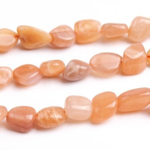 8-10MM Orange Sunstone Beads Pebble Nugget Grade A Genuine Natural Gemstone Loose Beads 15" / 7.5"Bulk Lot Options (108546) | Natural genuine chip Sunstone beads for beading and jewelry making.  #jewelry #beads #beadedjewelry #diyjewelry #jewelrymaking #beadstore #beading #affiliate #ad