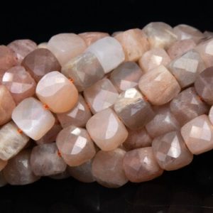 4-5MM Orange Brown Sunstone Beads Faceted Cube Grade AA Genuine Natural Gemstone Loose Beads 15"/7.5" Bulk Lot Options (111736) | Natural genuine beads Gemstone beads for beading and jewelry making.  #jewelry #beads #beadedjewelry #diyjewelry #jewelrymaking #beadstore #beading #affiliate #ad