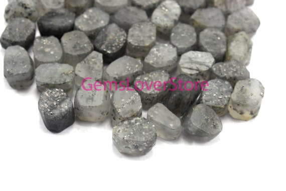 25 Piece Gemstone Chunk Size 10-12 Mm Natural Black Sunstone Cluster Raw Jewelry Gemstone Healing Crystal Stones Awesome Blacksunstone Rough