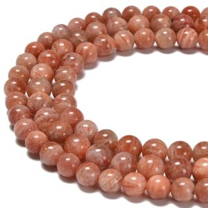 Shop Sunstone Round Beads! Grade A Natural Sunstone Lepidocrocite Smooth Round Size 6mm to 11mm 15.5'' Strd | Natural genuine round Sunstone beads for beading and jewelry making.  #jewelry #beads #beadedjewelry #diyjewelry #jewelrymaking #beadstore #beading #affiliate #ad