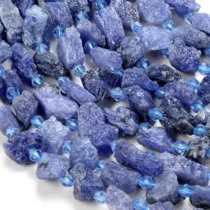 Raw Natural Tanzanite Gemstone Grade AAA Nugget Pebble Irregular Rough Organic 5-8MM 8-12MM 9-15MM Loose Beads (D266) | Natural genuine chip Gemstone beads for beading and jewelry making.  #jewelry #beads #beadedjewelry #diyjewelry #jewelrymaking #beadstore #beading #affiliate #ad