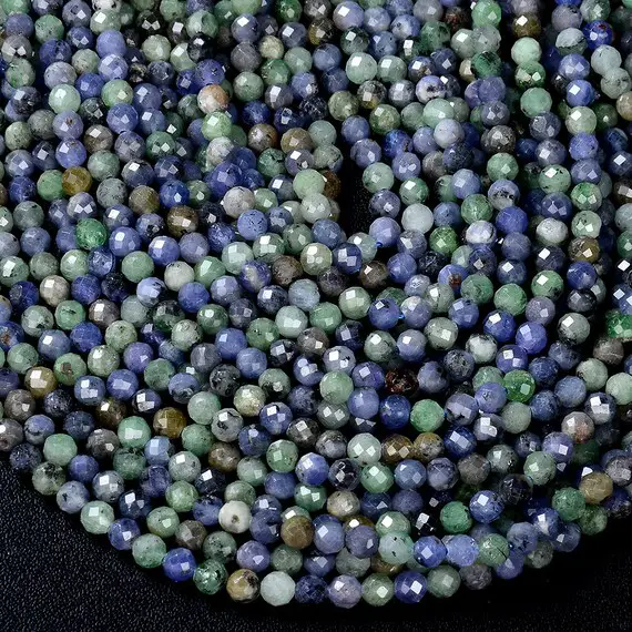 5mm Natural Tsavorite Tanzanite Gemstone Grade Aa Micro Faceted Round Loose Beads Bulk Lot 1,2,6,12 And 50 (p45)