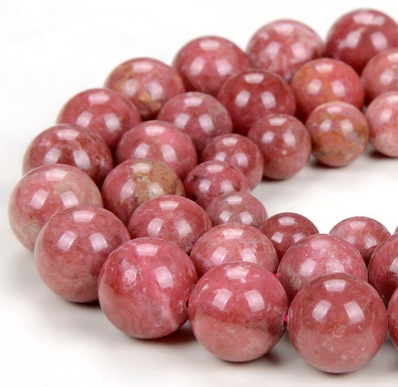 Natural Norwegian Thulite Gemstone Grade Aa Round 12mm 13mm Loose Beads 7.5 Inch Half Strand (d262)