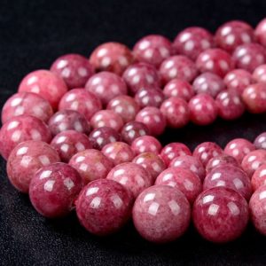 Rare Natural Thulite Pink Zoisite Gemstone Grade AAA Round 4MM 5MM 6MM 7MM 8MM 9MM 10MM 11MM 12MM 13MM 14MM Loose Beads (D225) | Natural genuine round Gemstone beads for beading and jewelry making.  #jewelry #beads #beadedjewelry #diyjewelry #jewelrymaking #beadstore #beading #affiliate #ad