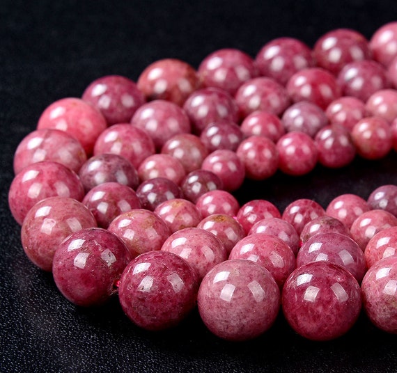 Rare Natural Thulite Pink Zoisite Gemstone Grade Aaa Round 4mm 5mm 6mm 7mm 8mm 9mm 10mm 11mm 12mm 13mm 14mm Loose Beads (d225)