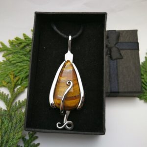 Shop Tiger Eye Necklaces! One of a Kind Tiger Eye Necklace | Recycled Fork Jewelry | Boho-Elegant Style | 50th birthday gift for women | Natural genuine Tiger Eye necklaces. Buy crystal jewelry, handmade handcrafted artisan jewelry for women.  Unique handmade gift ideas. #jewelry #beadednecklaces #beadedjewelry #gift #shopping #handmadejewelry #fashion #style #product #necklaces #affiliate #ad