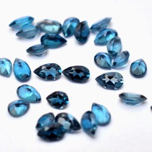 Shop Topaz Faceted Beads! AAA London Blue Topaz Pear Cut Stone | 3x4mm Pear Faceted Loose Gemstone | Genuine Fine Topaz Semi Precious Gemstone | Jewelry Making Stones | Natural genuine faceted Topaz beads for beading and jewelry making.  #jewelry #beads #beadedjewelry #diyjewelry #jewelrymaking #beadstore #beading #affiliate #ad
