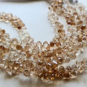 Shop Topaz Bead Shapes! 5.5-6mm Brown Topaz Faceted Teardrop Beads Natural Brown Topaz Drop Beads For Necklace Brown Topaz Jewelry (4IN – 8IN Options) – DGA43 | Natural genuine other-shape Topaz beads for beading and jewelry making.  #jewelry #beads #beadedjewelry #diyjewelry #jewelrymaking #beadstore #beading #affiliate #ad