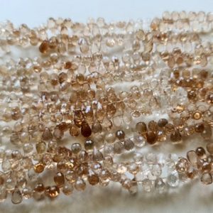 Shop Topaz Bead Shapes! 5x7mm-6x8mm Brown Topaz Faceted Teardrop Natural Brown Topaz Drop Beads For Necklace Brown Topaz Jewelry (4IN – 8IN Options) – DGA42 | Natural genuine other-shape Topaz beads for beading and jewelry making.  #jewelry #beads #beadedjewelry #diyjewelry #jewelrymaking #beadstore #beading #affiliate #ad