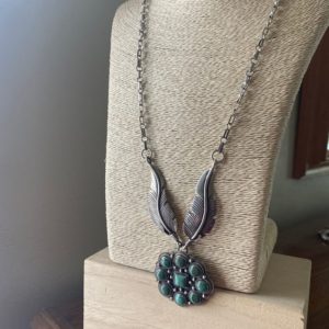 Shop Turquoise Pendants! Navajo Sterling Silver and Green Spiderweb Turquoise Multi-Stone Detachable Pendant Necklace | Natural genuine Turquoise pendants. Buy crystal jewelry, handmade handcrafted artisan jewelry for women.  Unique handmade gift ideas. #jewelry #beadedpendants #beadedjewelry #gift #shopping #handmadejewelry #fashion #style #product #pendants #affiliate #ad