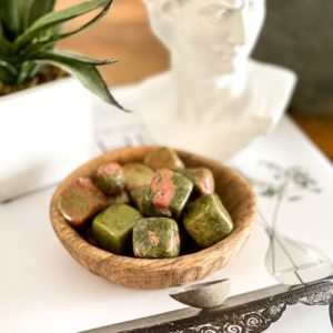 Shop Unakite Shapes! Unakite Tumbled Stones: Discover the Calming and Balancing Energies | Natural genuine stones & crystals in various shapes & sizes. Buy raw cut, tumbled, or polished gemstones for making jewelry or crystal healing energy vibration raising reiki stones. #crystals #gemstones #crystalhealing #crystalsandgemstones #energyhealing #affiliate #ad