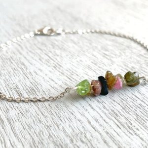 Shop Watermelon Tourmaline Bracelets! Tourmaline Anklet Mixed Crystal Anklet, Beach Anklet, Gemstone Anklet, Watermelon Tourmaline Jewelry, Dainty Stone Bracelet Gift for Women | Natural genuine Watermelon Tourmaline bracelets. Buy crystal jewelry, handmade handcrafted artisan jewelry for women.  Unique handmade gift ideas. #jewelry #beadedbracelets #beadedjewelry #gift #shopping #handmadejewelry #fashion #style #product #bracelets #affiliate #ad