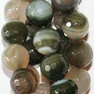 Shop Agate Faceted Beads! Faceted Crackle Agate  Beads – Round 10 mm Gemstone Beads – Full Strand 15", 38 beads, item 16 | Natural genuine faceted Agate beads for beading and jewelry making.  #jewelry #beads #beadedjewelry #diyjewelry #jewelrymaking #beadstore #beading #affiliate #ad