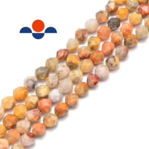 Shop Agate Faceted Beads! Yellow Crazy Lace Agate Faceted Star Cut Beads 8mm 15.5" Strand | Natural genuine faceted Agate beads for beading and jewelry making.  #jewelry #beads #beadedjewelry #diyjewelry #jewelrymaking #beadstore #beading #affiliate #ad