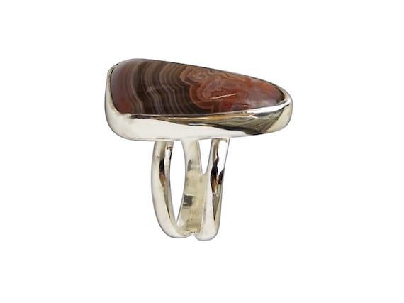Crazylace Agate And Sterling Silver Ring, Size 6-3/4  R675czlf3481