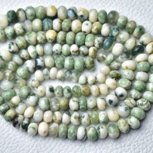 Shop Agate Rondelle Beads! 13 Inches Strand Natural Tree Agate Plain Rondelles 4.5mm to 6.5mm Smooth Gemstone Beads Rare Agate Beads Roundelle Jewellery No3047 | Natural genuine rondelle Agate beads for beading and jewelry making.  #jewelry #beads #beadedjewelry #diyjewelry #jewelrymaking #beadstore #beading #affiliate #ad